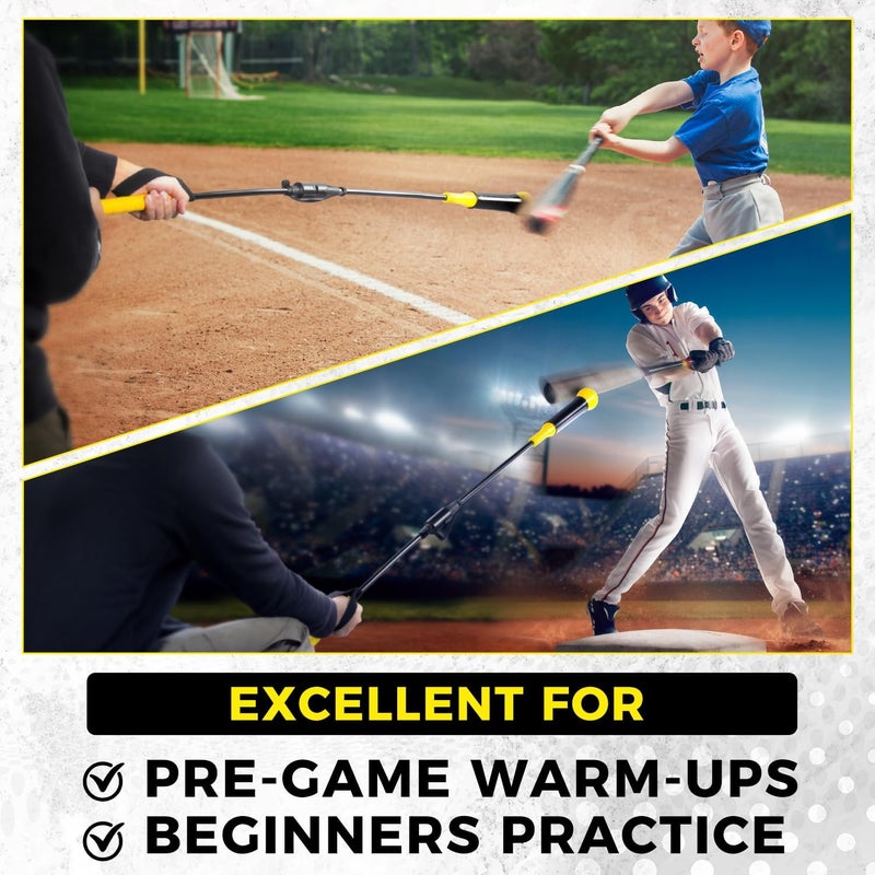 PLAYAPUT Hitting Trainer for Baseball and Softball, 52" Baseball Hitting Stick Practice Swing,Hitting,Batting,Easy Set Up & Take Down Swing Trainer Great for One-On-One Coaching Training Equipment - Image 5